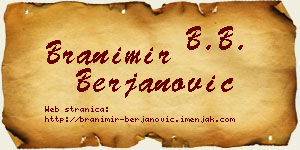 Branimir Berjanović vizit kartica
